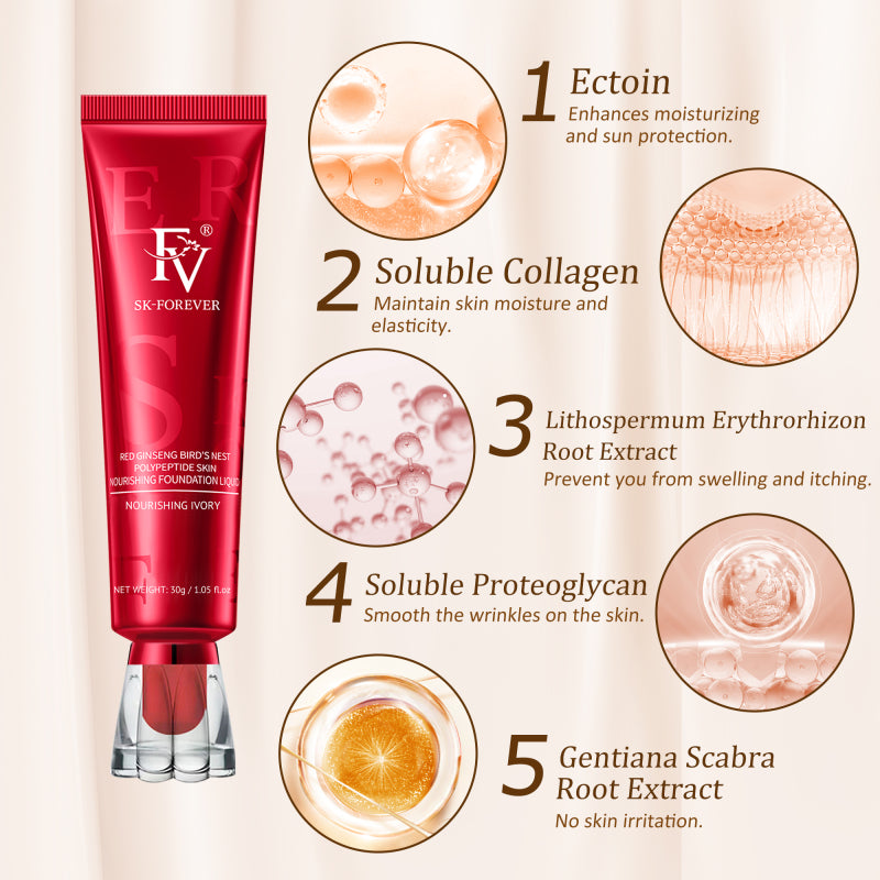 FV Liquid Foundation Waterproof Tube Real Diamond SK Forever 30g (IVORY/NATURAL)