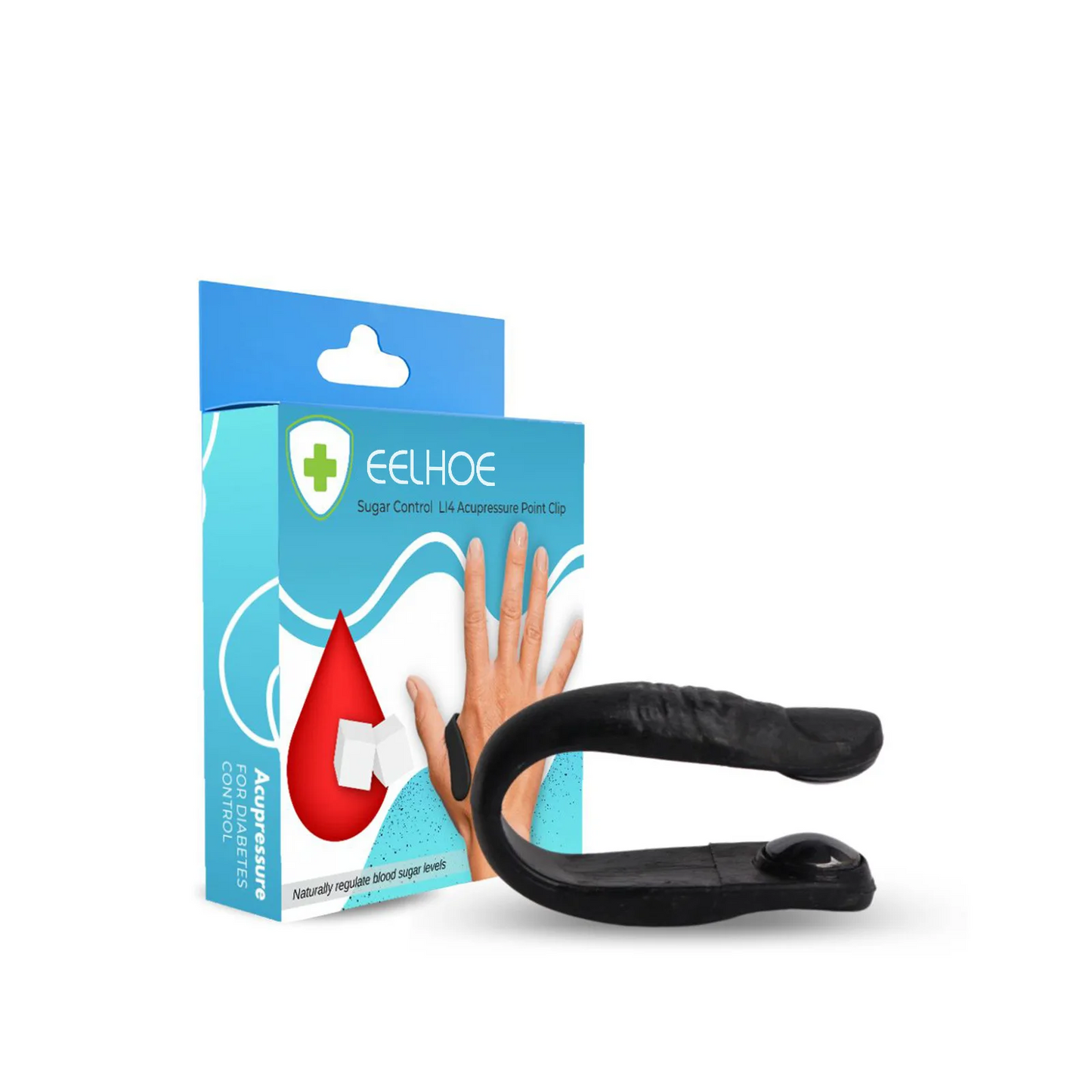 Sugar Control Li4 Acupressure Point Clip Device Headache, Migraine & Tension Relief Diabetes Machine