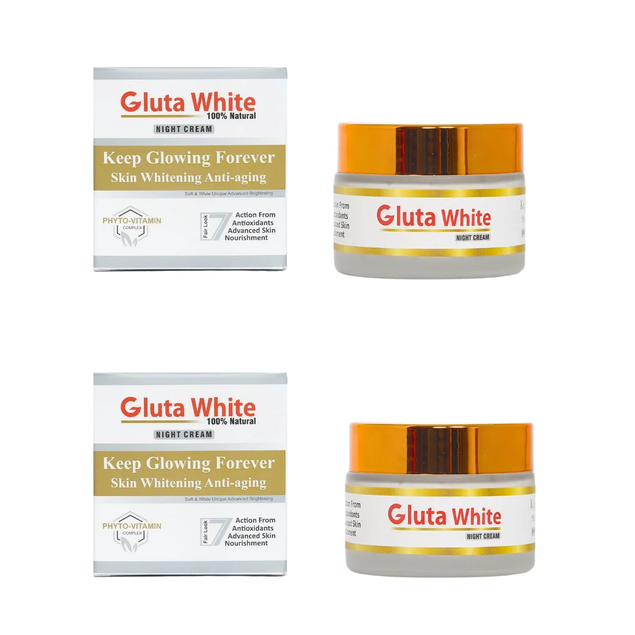Gluta White Night Cream For Skin Whitening & Anti Aging Glutathione