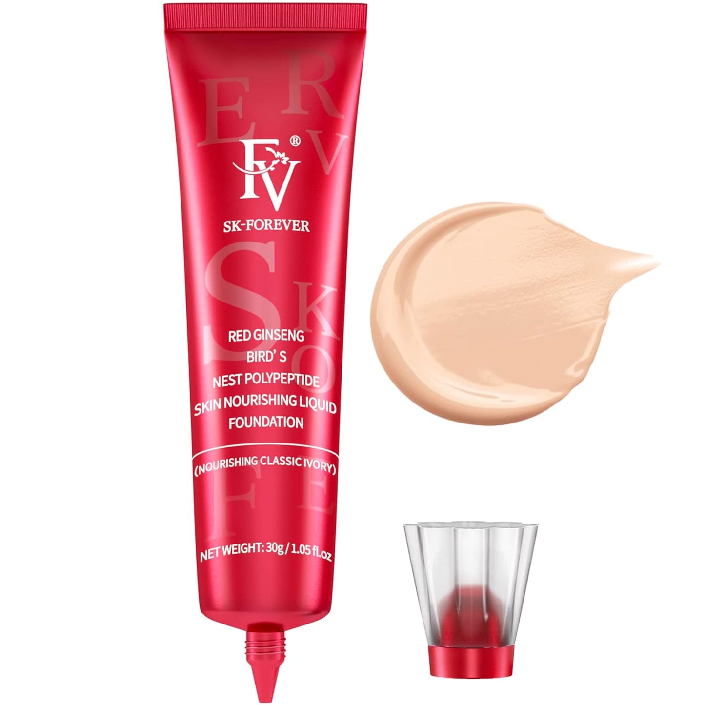 FV Liquid Foundation Waterproof Tube Real Diamond SK Forever 30g (IVORY/NATURAL)