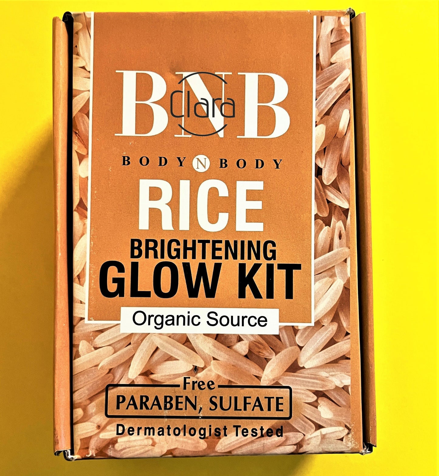 BNB Rice Facial Kit 3in1 Organic Brightening Glow Korean Face Scrub + Wash + Mask