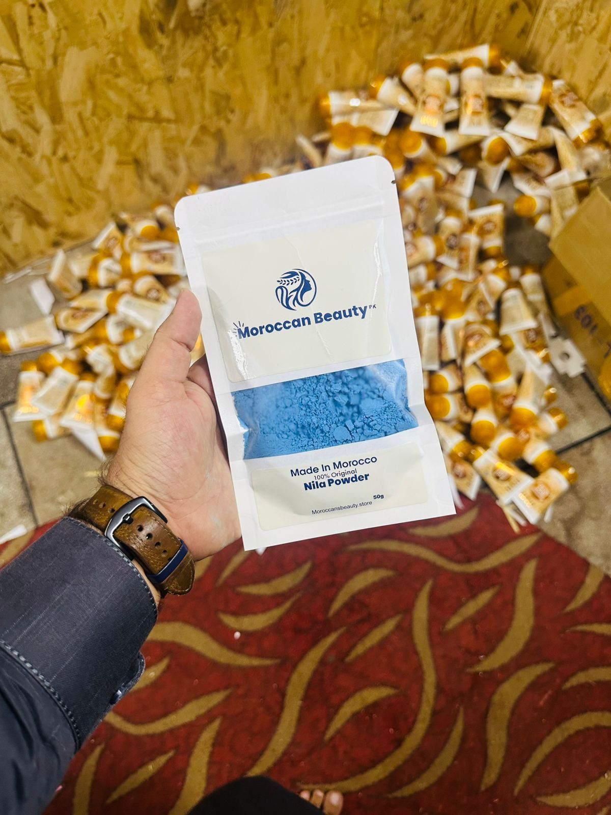 Moroccan Beauty Blue Nila Powder Neela Mask for Glowing Skin Clay