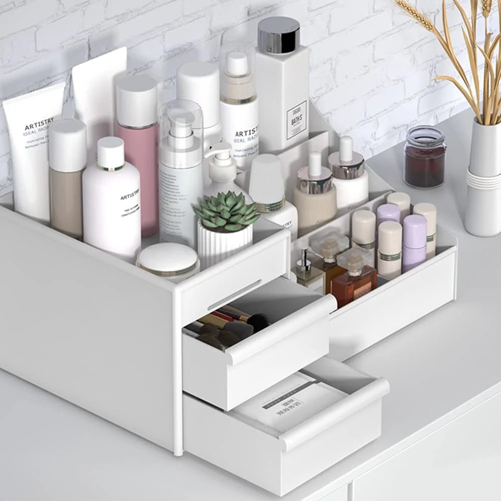Large Makeup Organizer Storage Box Drawer For Sorting Jewelry Products Lipsticks Nail Polish Brushes Multi Purpose