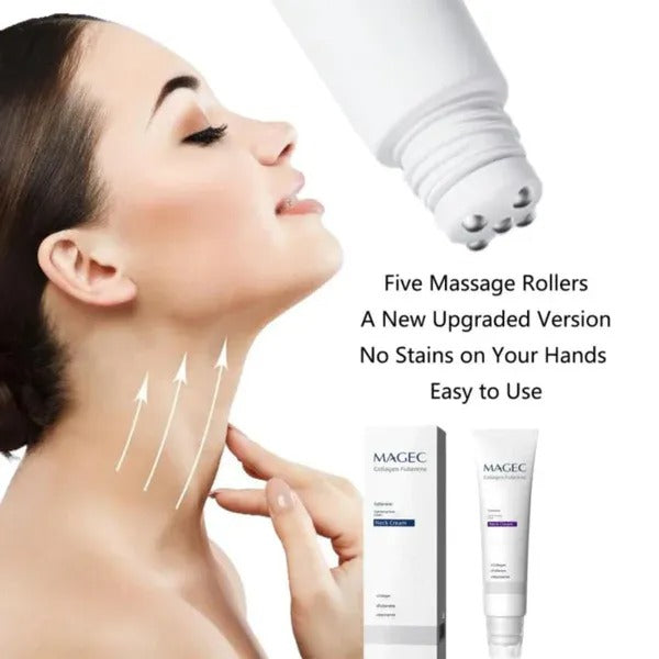 Magec Collagen Fullerene Neck Cream Firming & Hydrating Moisturizing Formula for Smooth & Healthy Looking Skin