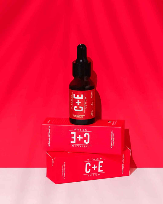 Vitamin C + E Serum for Brightens Skin To Reduce Dark Spots and Boost Radiance Anti-Aging Properties, Hydrates Deeply, Lightweight Formula, Suitable for All Skin Types Nirvana Botanics