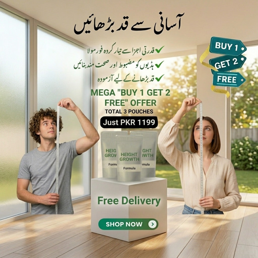 Height Growth Powder Grow for Teens & Adults Ayurvedic Height Grow Veda | Boost Your Height Naturally