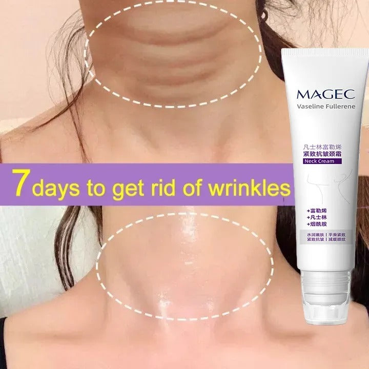 Magec Collagen Fullerene Neck Cream Firming & Hydrating Moisturizing Formula for Smooth & Healthy Looking Skin