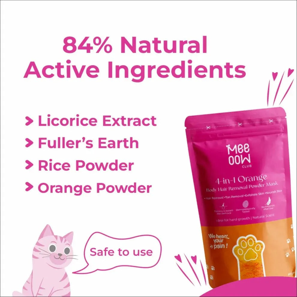 Meow Wax Powder Body Hair Removal Painless Waxing Arms & Legs