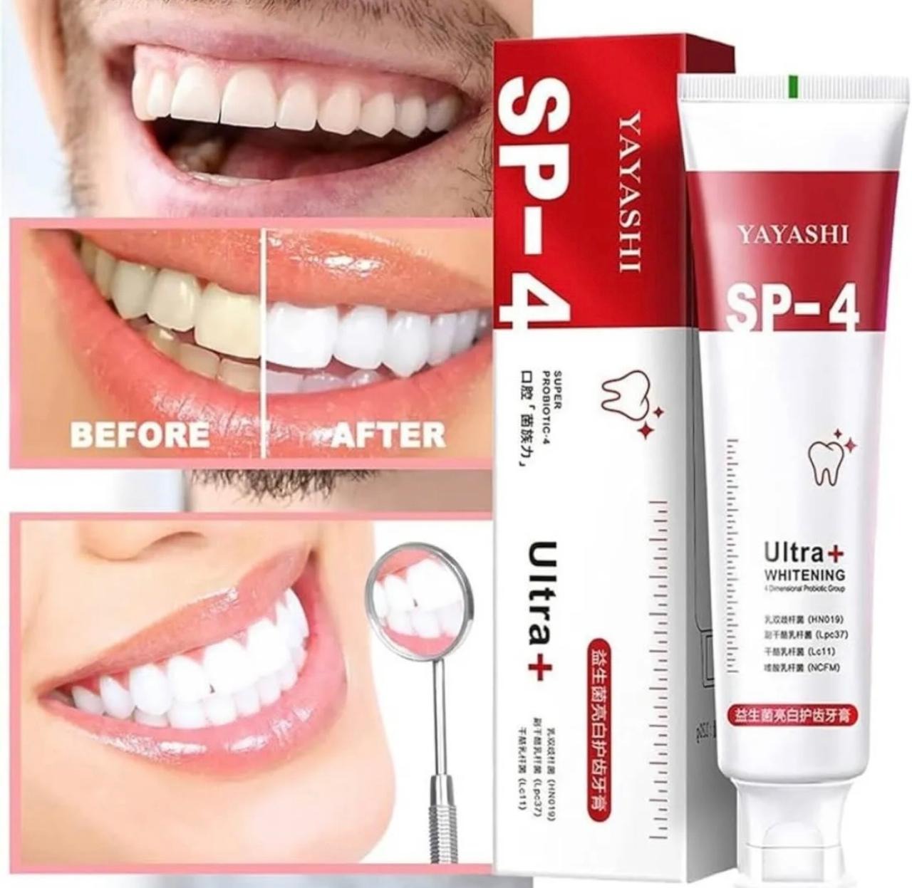 YAYASHI SP4 Toothpaste Ultra Whitening Probiotic Tooth Paste