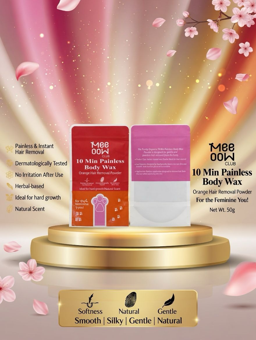 Meow Wax Powder Body Hair Removal Painless Waxing Arms & Legs