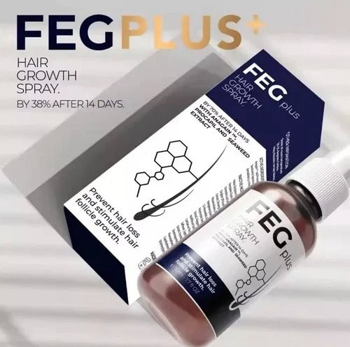 FEG Plus Hair Growth Spray Serum Oil Beard For Men Hair Loss Baldness Control 50ml