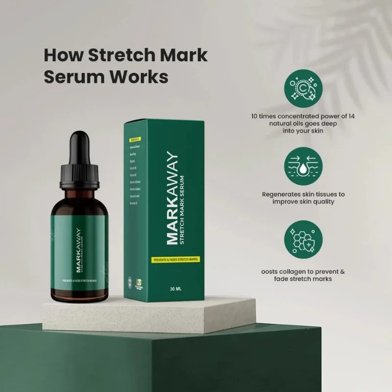 Markaway Stretch Mark Removal Serum after Pregnancy Formula with Botanical Extract Skin Firming & Repair